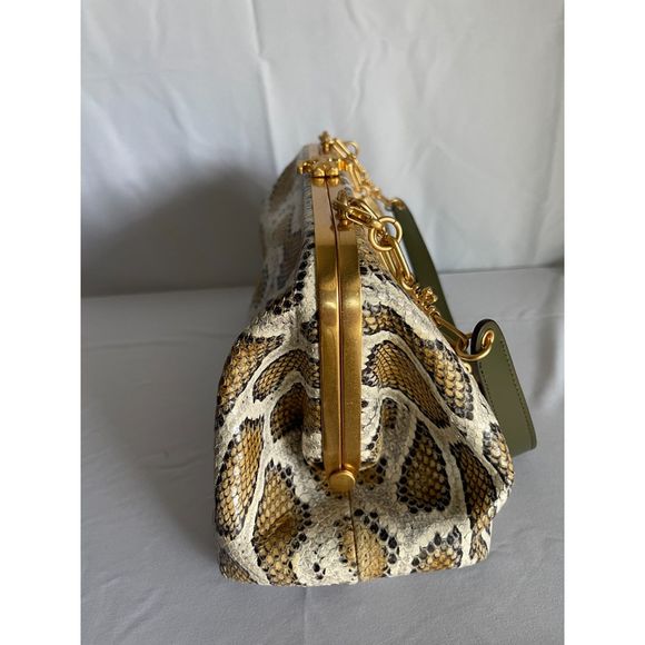 Tory Burch Python Print Chain Shoulder Bag - Picture 3 of 12